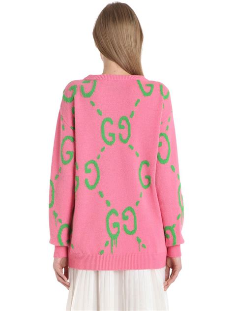 pink gucci adidas sweater|Gucci pink and green sweater.